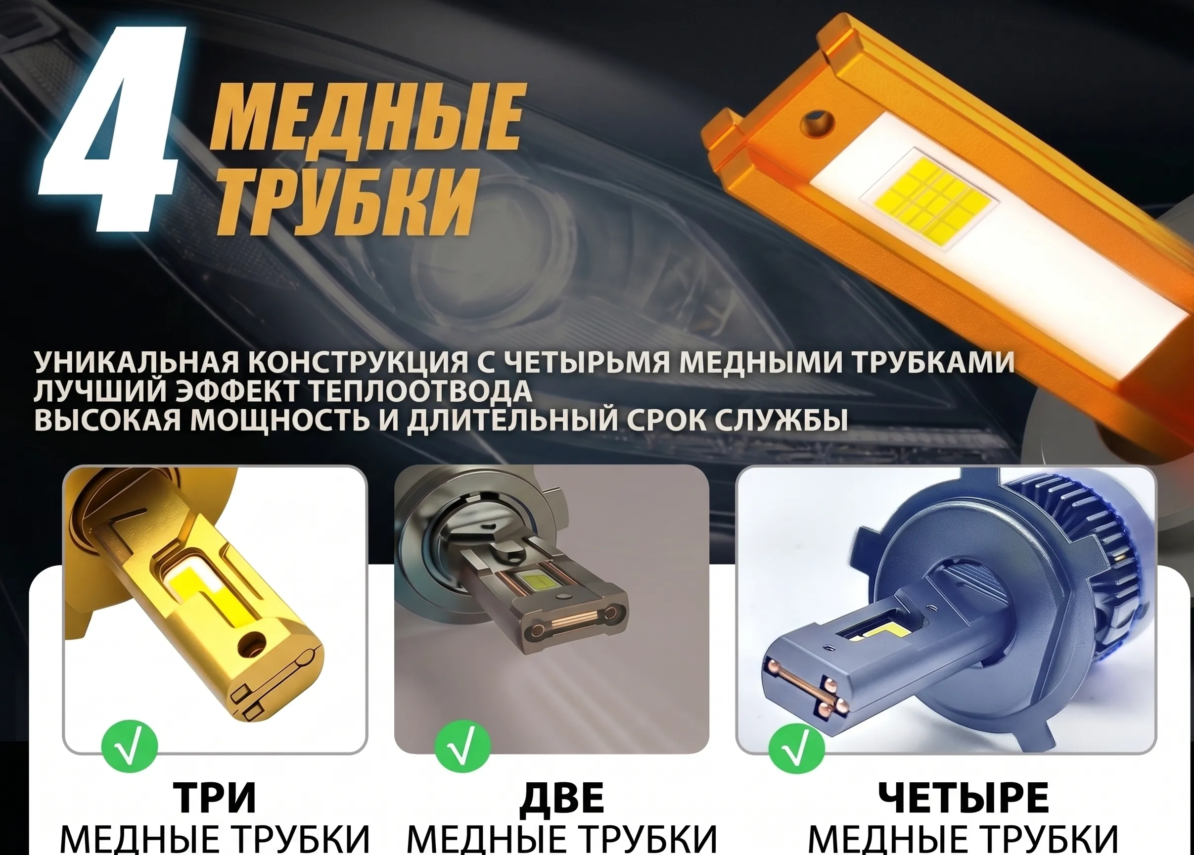 Система охлаждения LED ламп